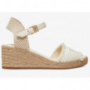 TOMMY HILFIGER - Fringe Canvas Medium Wedge - Acj - F|FW0FW08879/ACJ