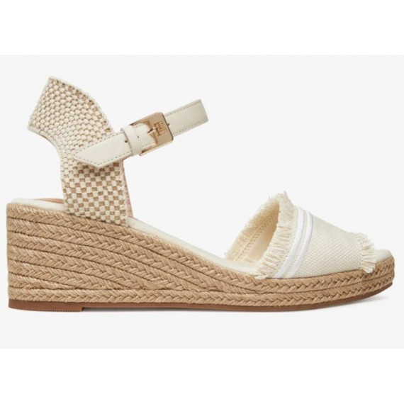 TOMMY HILFIGER - Fringe Canvas Medium Wedge - Acj - F|FW0FW08879/ACJ