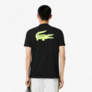 Tee-shirt Noir/jaune Fluo  LACOSTE