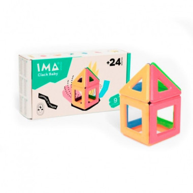 Construcción Magnética Ima Clack Baby 9 Piezas  BRAINTOYS