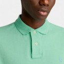 Polo de Piqué de Algodón Entallado  RALPH LAUREN