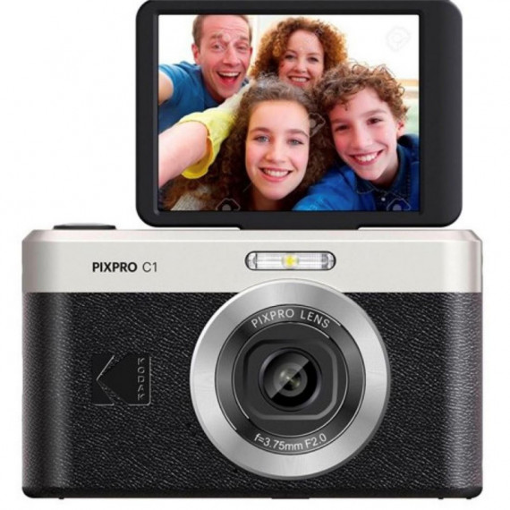 KODAK Pixpro C1 Cámara Digital 13MP con Pantalla Abatible Negra