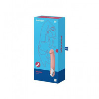 SATISFYER Vibrador Master 17cm Rosa 12 Programas,6 Intensidades,Impermeable IPX7