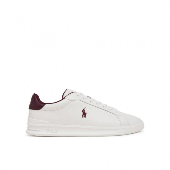 Leather-hrt Crt Ii-sk-ltl Wht/wine  RALPH LAUREN