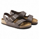 Calzado BIRKENSTOCK Milano Birko-flor Nubuck Dark Brown