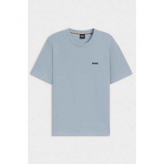 Waffle T-shirt 10269584 01 Open Blue  BOSS