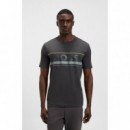 Tee Iconic Zone 10274735 01 Dark Grey  BOSS