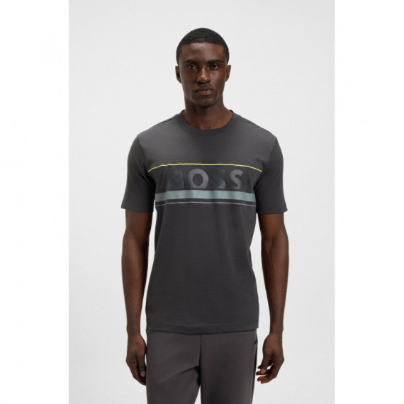 Tee Iconic Zone 10274735 01 Dark Grey  BOSS