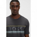 Tee Iconic Zone 10274735 01 Dark Grey  BOSS