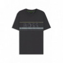 Tee Iconic Zone 10274735 01 Dark Grey  BOSS