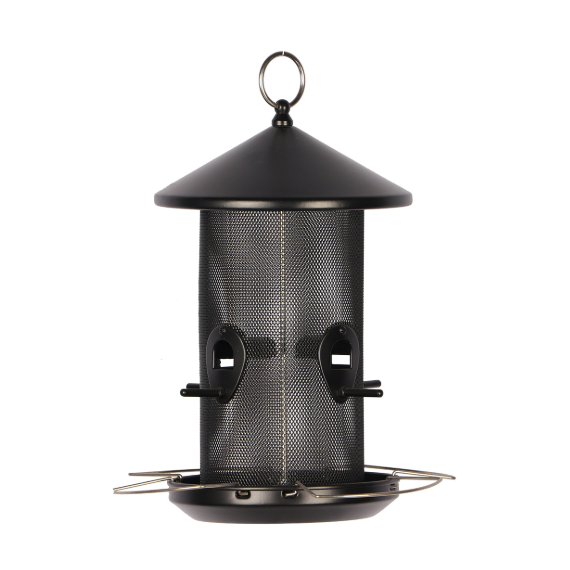 DUVO Ave Dispensador Comida Tubo Negro 20X20X32 Cm