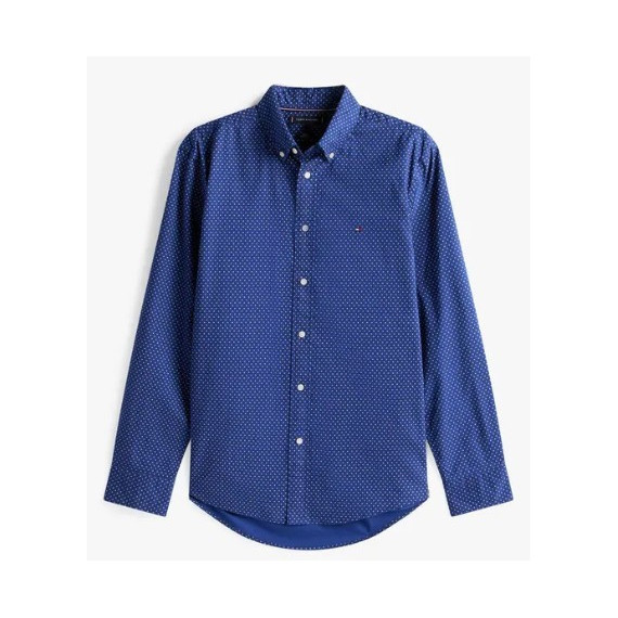 TOMMY HILFIGER - Flex Poplin Fake Solid Rf Shirt - 0GY - F|MW0MW39437/0GY
