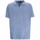 Polo RALPH LAUREN - SSJOHNNYM10-SHORT Sleeve-polo Shirt - Channel Blue - 710964512010/CHANNEL Blue