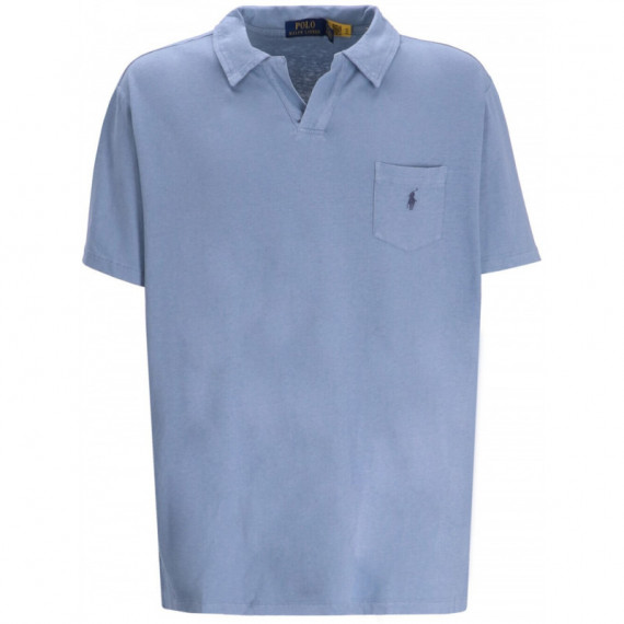 Polo RALPH LAUREN - SSJOHNNYM10-SHORT Sleeve-polo Shirt - Channel Blue - 710964512010/CHANNEL Blue