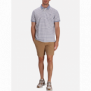 Polo RALPH LAUREN - SSKCCMSLM12-SHORT Sleeve-polo Shirt - Earth Blue White - 710974596002/EARTH Blue White