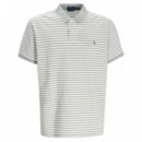 Polo RALPH LAUREN - SSKCCMSLM12-SHORT Sleeve-polo Shirt - Fatigue White - 710974596004/FATIGUE White