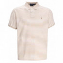 Polo RALPH LAUREN - SSKCCMSLM12-SHORT Sleeve-polo Shirt - Classic Khaki White - 710974596003/CLASSIC Khaki White