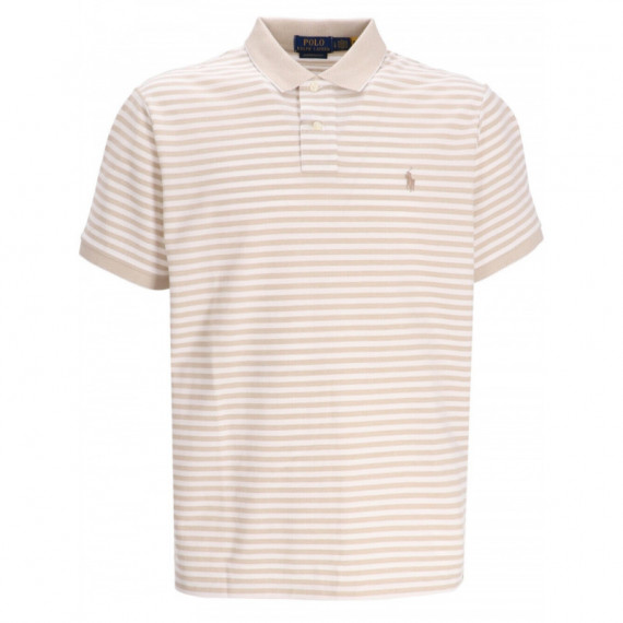Polo RALPH LAUREN - SSKCCMSLM12-SHORT Sleeve-polo Shirt - Classic Khaki White - 710974596003/CLASSIC Khaki White
