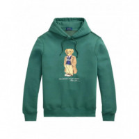 Polo RALPH LAUREN - LSPOHOODM6-LONG Sleeve-sweatshirt - PF25 Washed Forest Hrtg Bear - 710973162001/PF25 Washed Forest Hrtg Bea