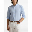 Polo RALPH LAUREN - Cubdppcs-long Sleeve-sport Shirt - 6779F Austin Blue White - 710929346018/6779F Austin Blue White