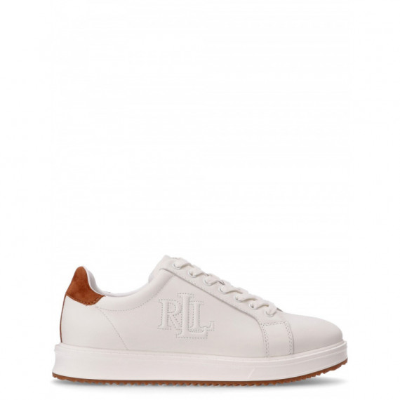 Polo RALPH LAUREN - Ainsley Sneakers Low Top Lace - Snow White Lauren Tan - 802979188001/SNOW White Lauren Tan