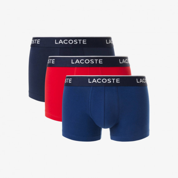 Pack de 3 Boxers Courts Marine/rouge-met  LACOSTE
