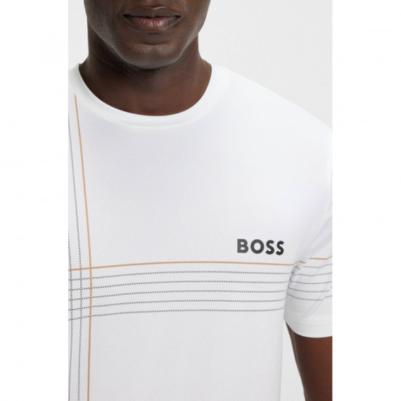 Tee Check Toc 10267204 01 White  BOSS