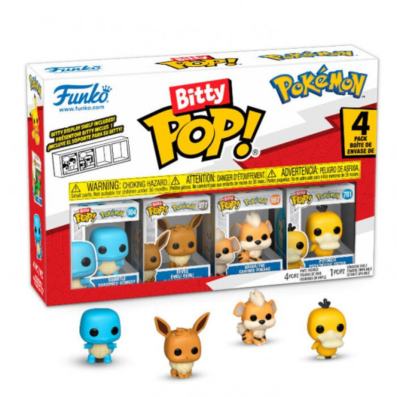 Blister 4 Figuras Bitty Pop Pokemon Squirtle  FUNKO
