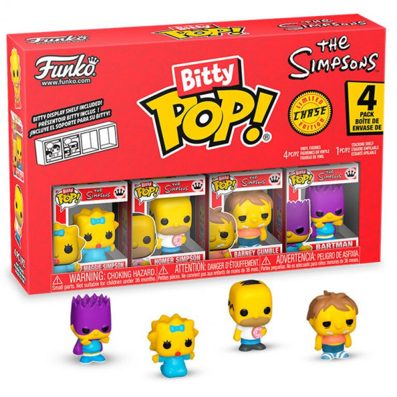 Blister 4 Figuras Bitty Pop los Simpsons Maggie  FUNKO