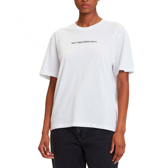 Camiseta con Logotipo Borroso de Klj  KARL LAGERFELD JEANS