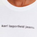 Camiseta con Logotipo Borroso de Klj  KARL LAGERFELD JEANS