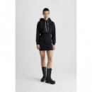 Logo Elastic Hoodie Dress Ck Black/brigh  CALVIN KLEIN
