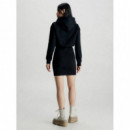 Logo Elastic Hoodie Dress Ck Black/brigh  CALVIN KLEIN