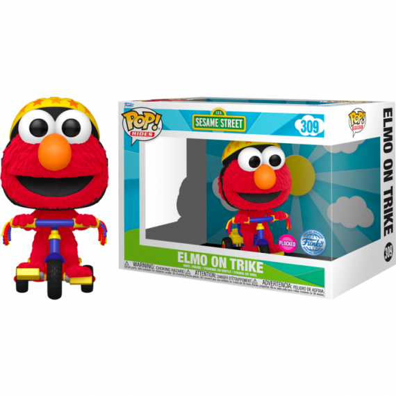 FUNKO Pop Elmo en Triciclo Barrio Sésamo Flocked Exclusivo 309