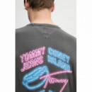 Camiseta TOMMY JEANS Novelty Gris