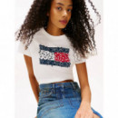 Tjw Reg Floral Flag Tee Ecru  TOMMY JEANS