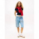 Tjw Slim Tj Us Linear Ss Tee Dark Night  TOMMY JEANS