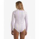 BILLABONG - Salty Dayz Natural Light Long´arm Front Zip 1MM. - Wetsuits