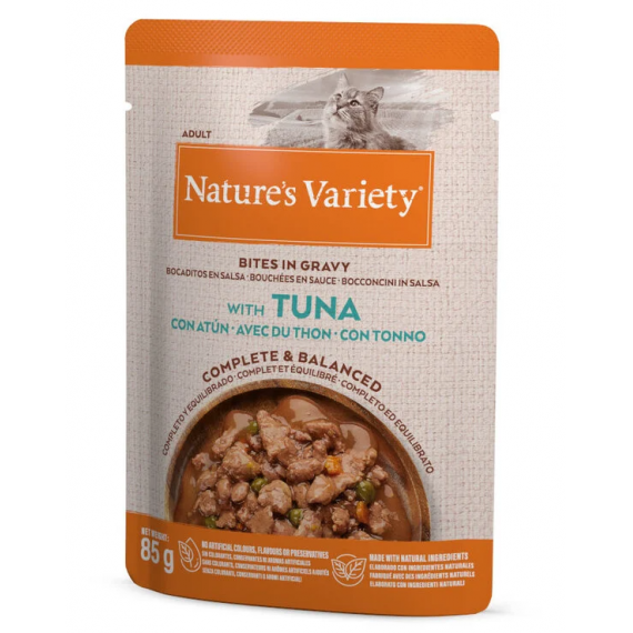 Natures Variety Gato Adulto Atun Salsa Pouch 85 Gr  NATURE'S VARIETY