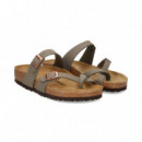 Esclava Cruzada Birkibuc Gris  BIRKENSTOCK