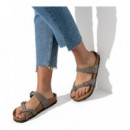 Esclava Cruzada Birkibuc Gris  BIRKENSTOCK