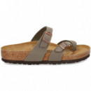 Esclava Cruzada Birkibuc Gris  BIRKENSTOCK