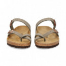Esclava Cruzada Birkibuc Gris  BIRKENSTOCK