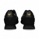 Deportivo Ante+nylon Oro+negro  EA7