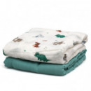 Set 2 Muselinas Bamboo KIOKIDS