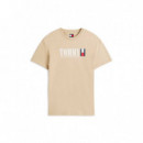 Tjm Reg Tommy Dna Flag Tee Ext Silt  TOMMY JEANS