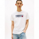Tjm Reg Tommy Dna Flag Tee Ext Ecru  TOMMY JEANS