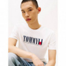 Tjm Reg Tommy Dna Flag Tee Ext Ecru  TOMMY JEANS