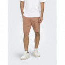 ONLY&SONS Pantalones Cortos Shorts Only & Sons Chino Cork Light Brown