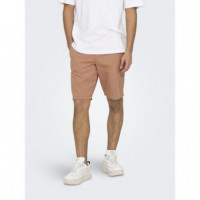 ONLY&SONS Pantalones Cortos Shorts Only & Sons Chino Cork Light Brown